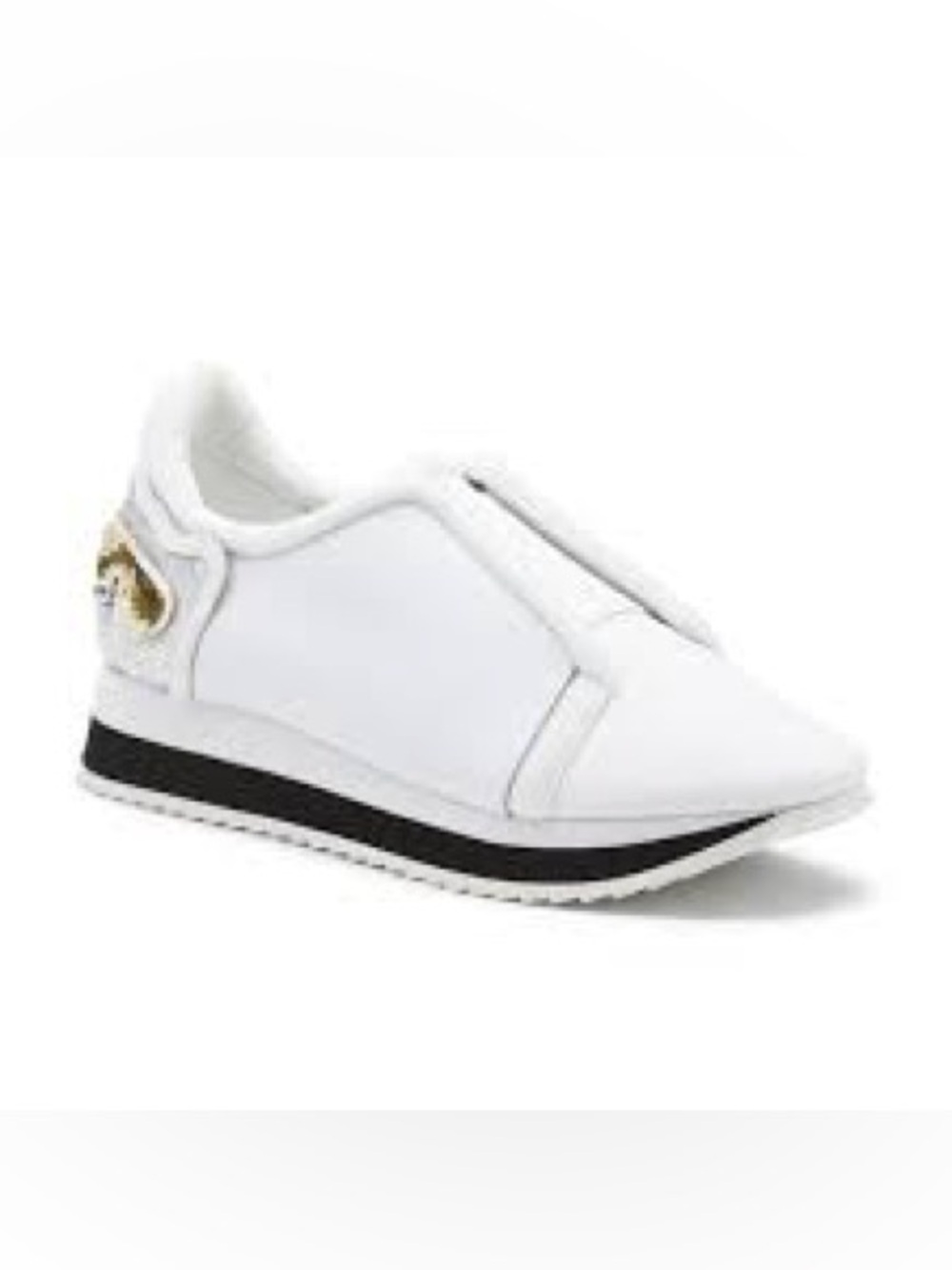 Karl Lagerfeld Paris White Jerve Slip-On Sneakers Tennis Shoes Size: 7